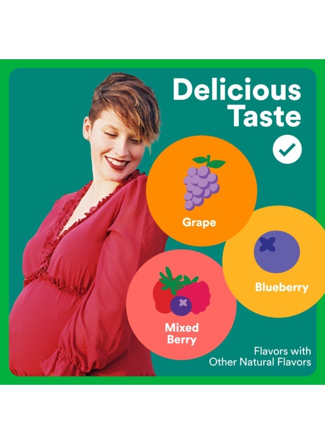 SmartyPants, Organic Prenatal Multi & Omegas, Grape, Blueberry & Mixed Berry, 120 Gummies - Image 4